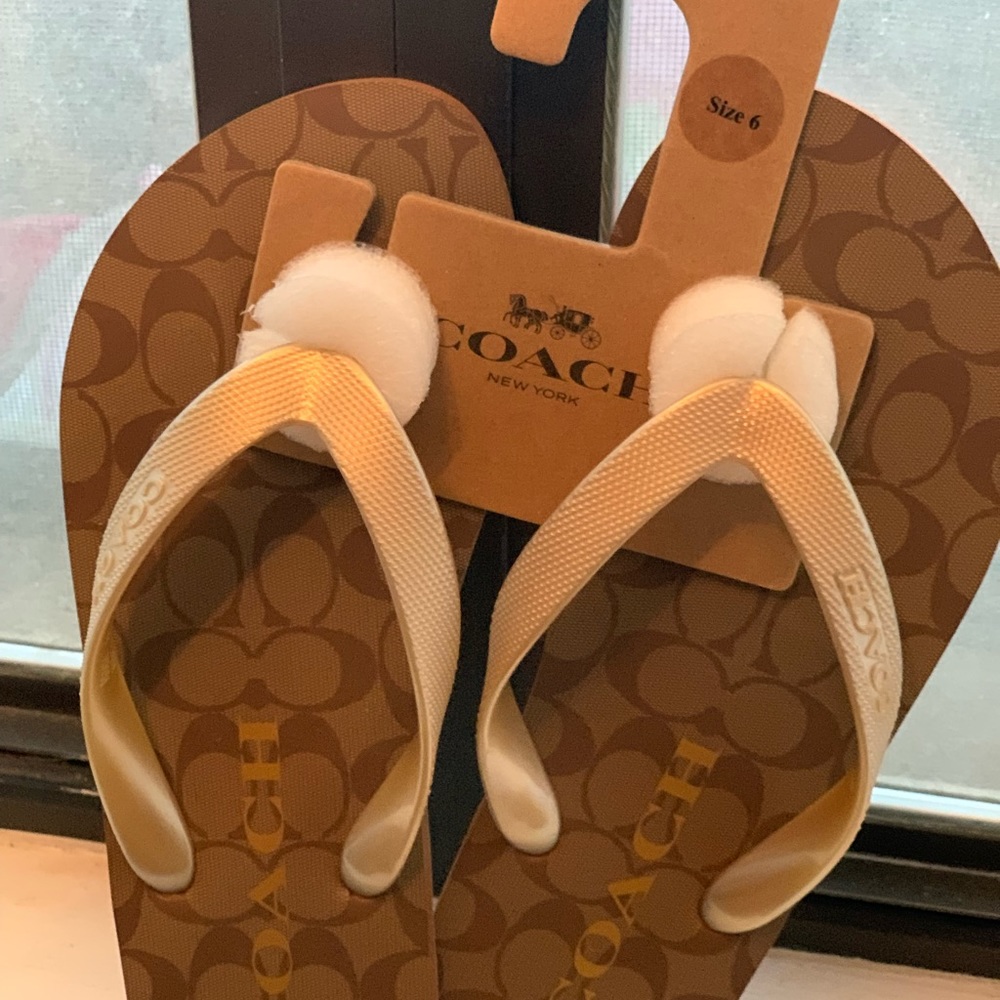 Brand New Coach Flip Flops